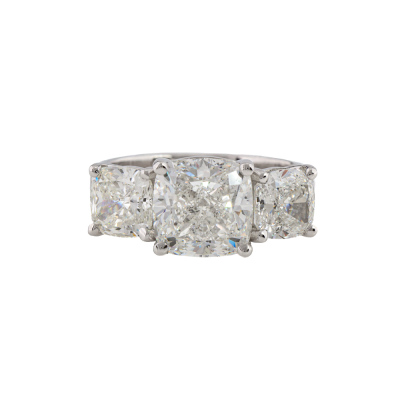 5.03ct Diamond Trilogy Ring GIA
