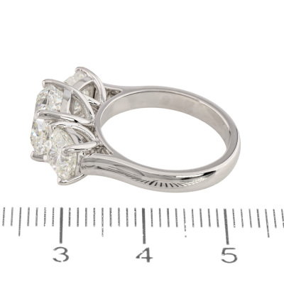 5.03ct Diamond Trilogy Ring GIA - 5