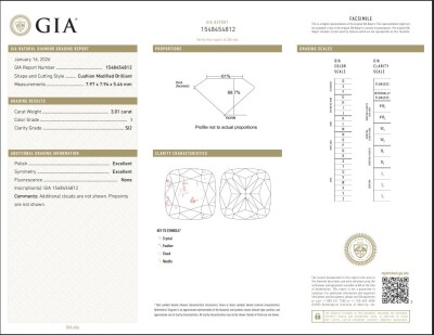 5.03ct Diamond Trilogy Ring GIA - 6