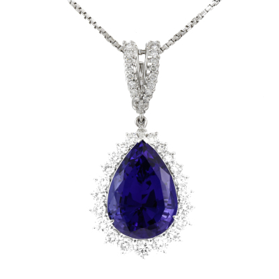 18.03ct Tanzanite & 2.07ct Diamond Enhancer Pendant