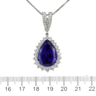 18.03ct Tanzanite & 2.07ct Diamond Enhancer Pendant - 3