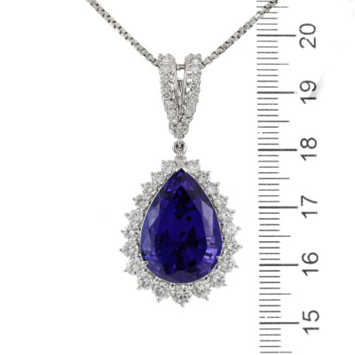 18.03ct Tanzanite & 2.07ct Diamond Enhancer Pendant - 4