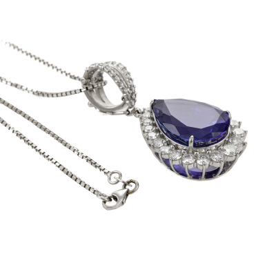 18.03ct Tanzanite & 2.07ct Diamond Enhancer Pendant - 6