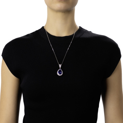 18.03ct Tanzanite & 2.07ct Diamond Enhancer Pendant - 7