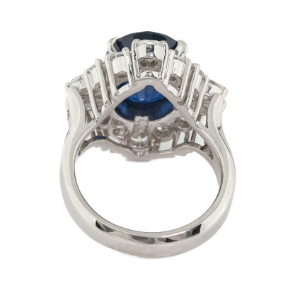 5.02ct Sapphire & 1.64ct Diamond Ring - 5