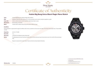 Hublot Big Bang Unico Black Magic Mens Watch - 4