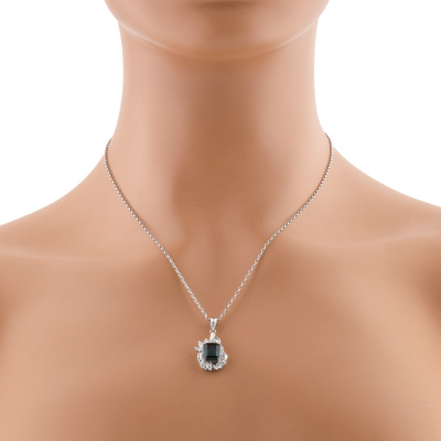 2.48ct Green Tourmaline & Diamond Pendant - 6