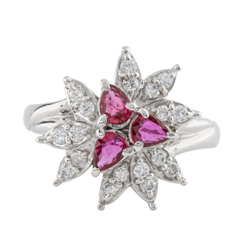 0.74ct Ruby & Diamond Ring