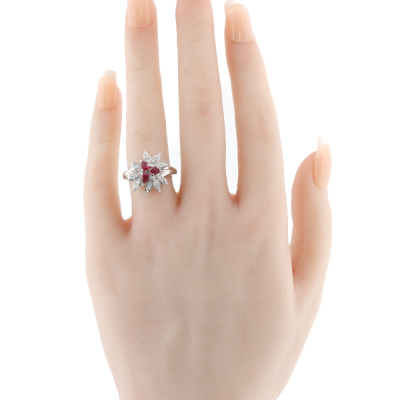 0.74ct Ruby & Diamond Ring - 2