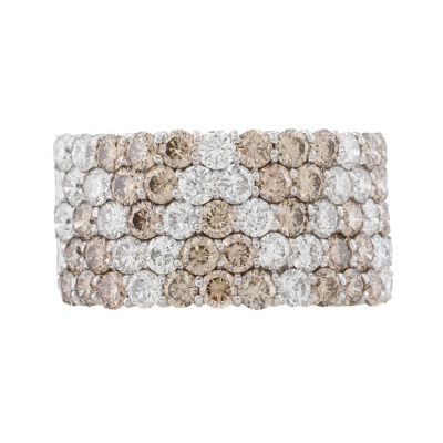 3.00ct Champagne & White Diamond Dress Ring