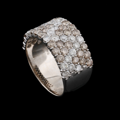 3.00ct Champagne & White Diamond Dress Ring - 3