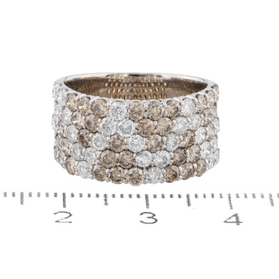 3.00ct Champagne & White Diamond Dress Ring - 6