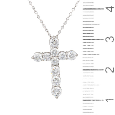 1.00ct Diamond Cross Pendant - 3