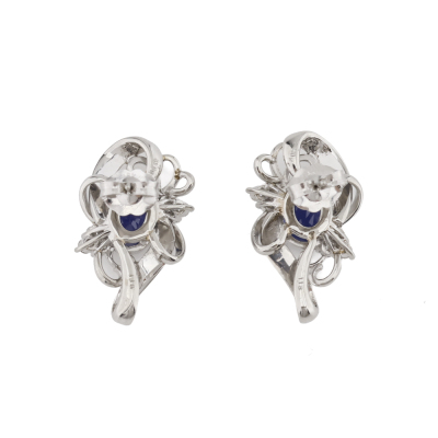 2.36ct Sapphire & Diamond Earrings - 4