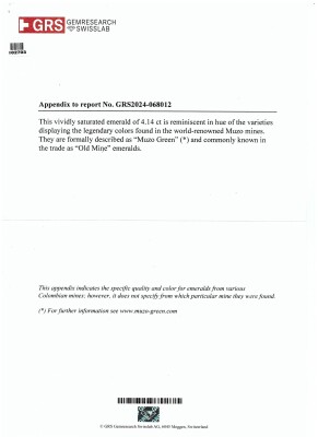 4.14ct Muzo Green Emerald & Diamond Ring GRS - 3