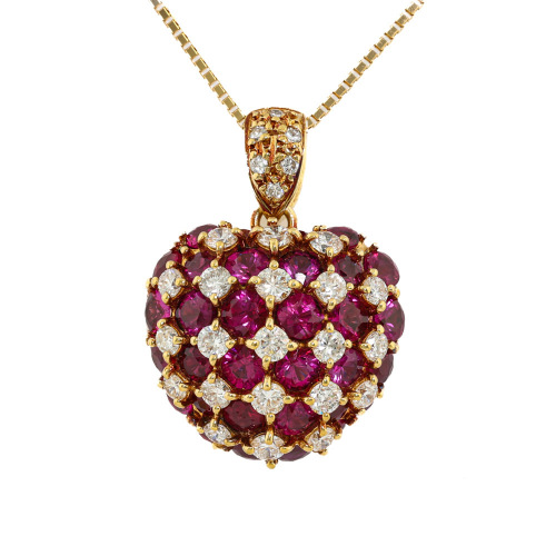 2.00ct Ruby & 0.61ct Diamond Pendant
