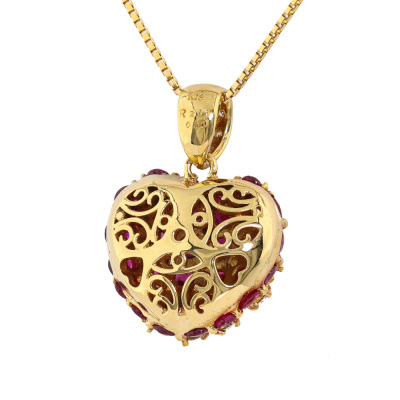 2.00ct Ruby & 0.61ct Diamond Pendant - 4