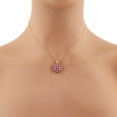 2.00ct Ruby & 0.61ct Diamond Pendant - 6