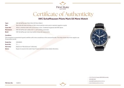 IWC Schaffhausen Pilots Mark XX Mens Watch - 3