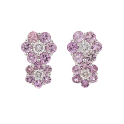 3.60ct Sapphire & Diamond Earrings