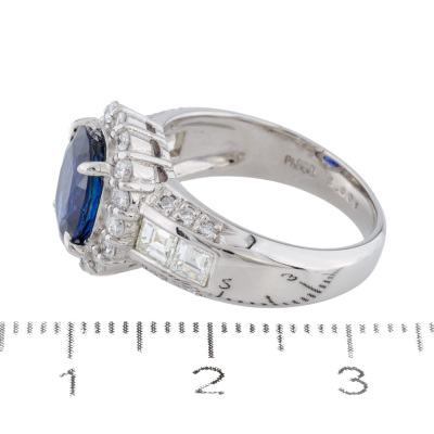 2.60ct Sapphire & 1.21ct Diamond Ring - 3