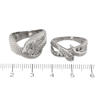 Two Diamond Sanke Rings - 2