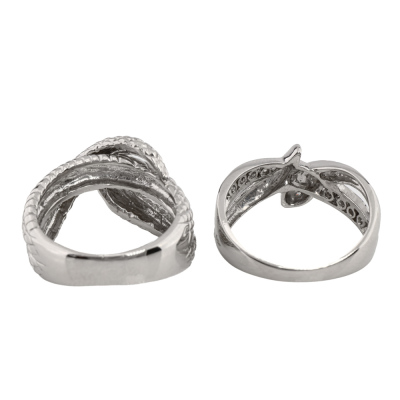 Two Diamond Sanke Rings - 4