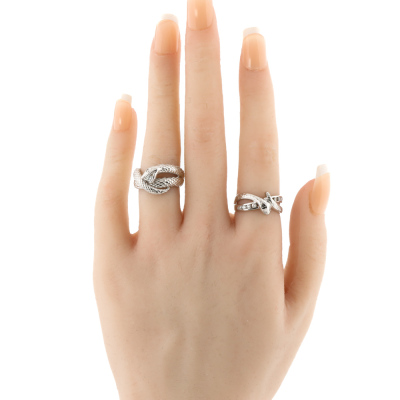 Two Diamond Sanke Rings - 6