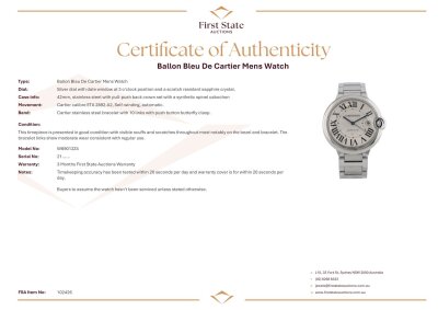 Ballon Bleu De Cartier Mens Watch - 4