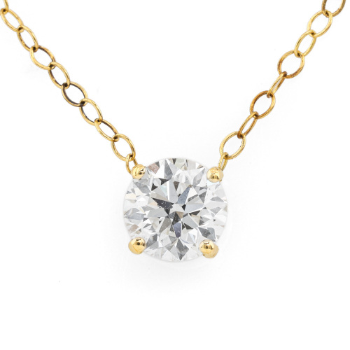 0.91ct Diamond Solitaire Pendant GIA D VVS1