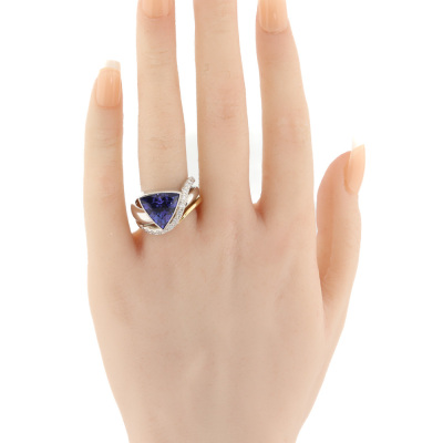 6.38ct Tanzanite & Diamond Ring, 19.3G - 7