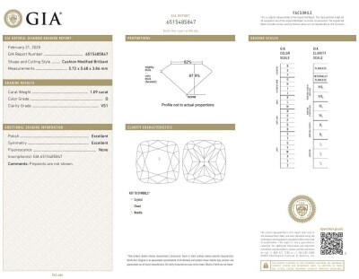 2.14ct Loose Pair of Diamonds GIA D VS1 - 3