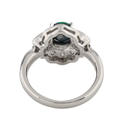 0.67ct Black Opal & Diamond Ring - 4