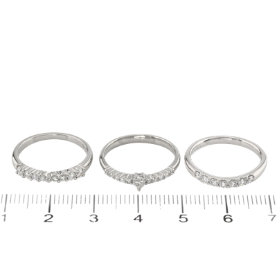 Set of 3 Diamond Rings - 8