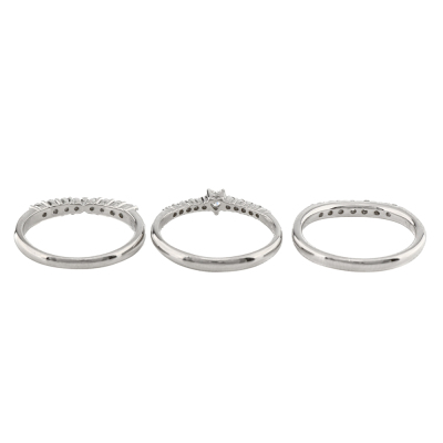 Set of 3 Diamond Rings - 10
