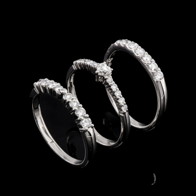 Set of 3 Diamond Rings - 11