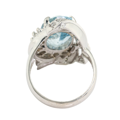 4.77ct Aquamarine & Diamond Ring - 4