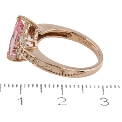2.64ct Morganite & 0.18ct Diamond Ring - 3