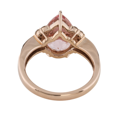 2.64ct Morganite & 0.18ct Diamond Ring - 4