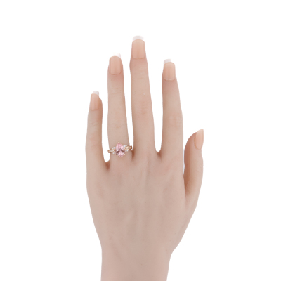 2.64ct Morganite & 0.18ct Diamond Ring - 6
