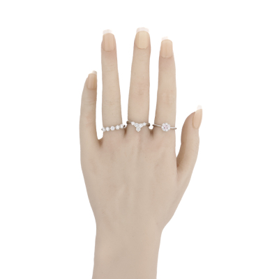 Pink Diamond Ring & Two White Diamond Rings - 6