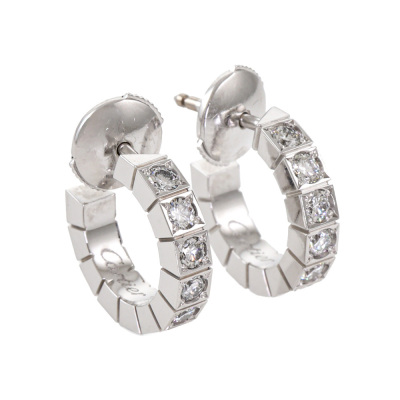 Cartier Lanieres Diamond Hoop Earrings