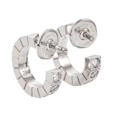 Cartier Lanieres Diamond Hoop Earrings - 3