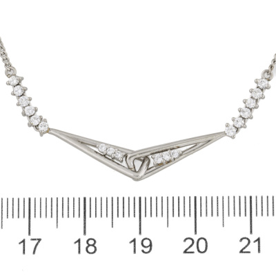 Diamond Necklace, Pendant & Earrings Set - 9