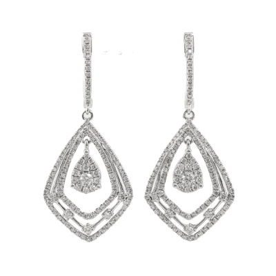 2.87ct Diamond Drop Earrings