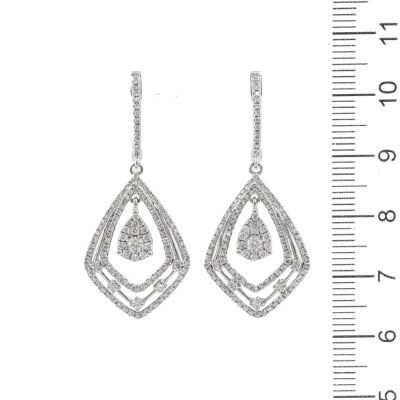 2.87ct Diamond Drop Earrings - 2