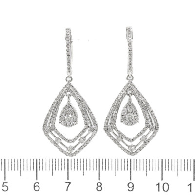 2.87ct Diamond Drop Earrings - 3