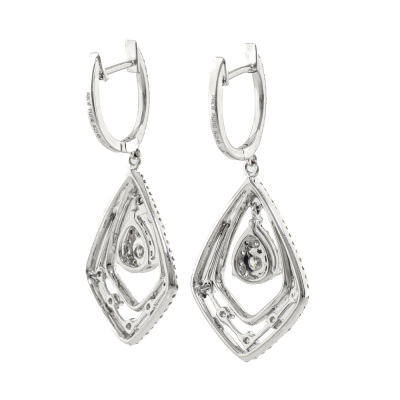 2.87ct Diamond Drop Earrings - 4