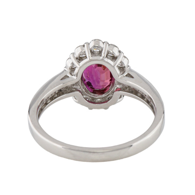 Unheated Ruby 2.02ct and Diamond Ring - 4