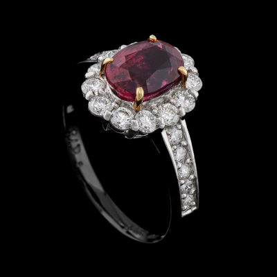 Unheated Ruby 2.02ct and Diamond Ring - 5